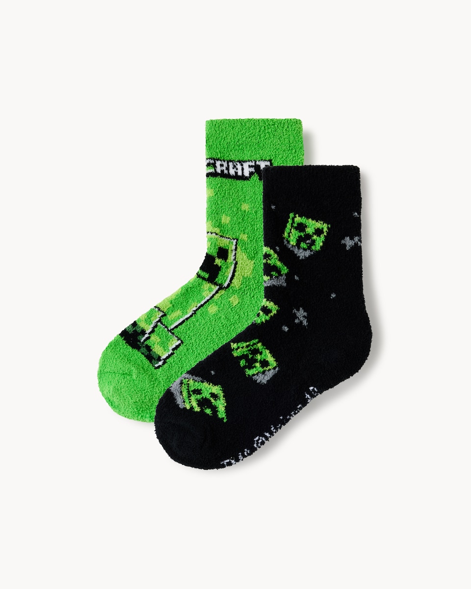 Minecraft 2-Pack Cosy Socks in Multi