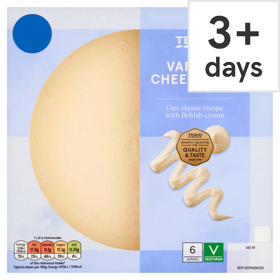Tesco Vanilla Cheesecake 500g