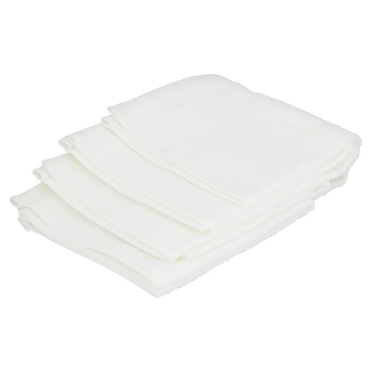 Tesco 4 Pack Face Cloth White Tesco Groceries