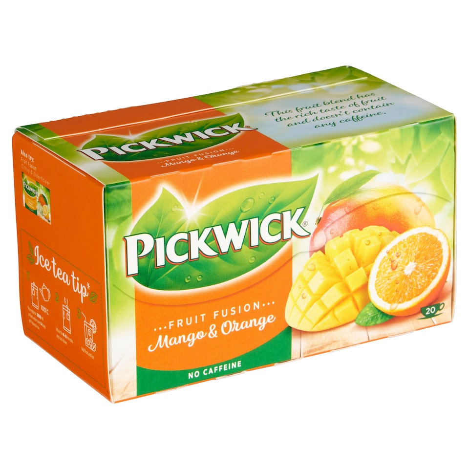 Pickwick Fruit Fusion Ovocný čaj aromatizovaný s pomerančovým oplodím a mangem 20 x 1,75g (35g)