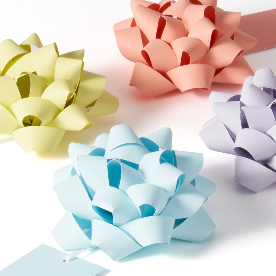 image 1 of Paperchase Ombre 4 Pack Paper Bows & Gift Tags
