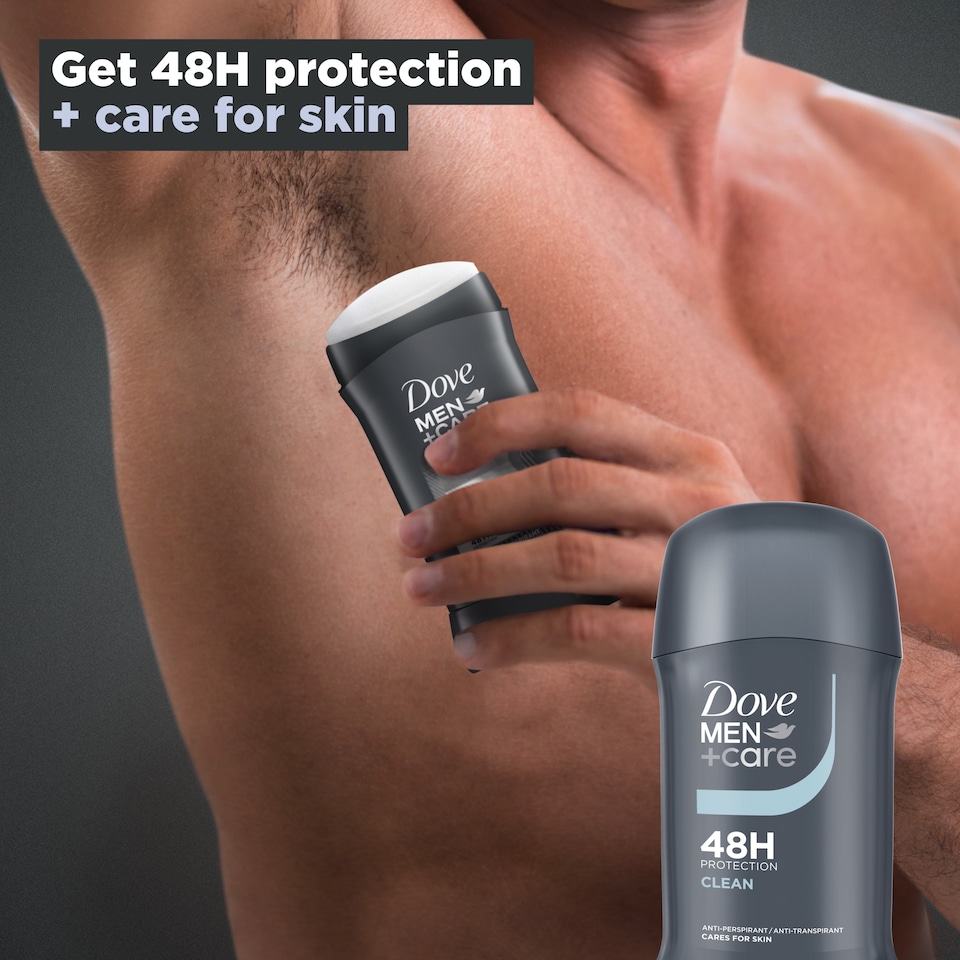 image 1 of Dove Men+Care Clean Comfort 48h Antiperspirant Deodorant Stick 50ml