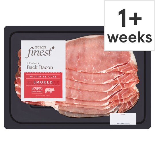 Tesco Finest Smoked Wiltshire Cured Bacon 240G Tesco Groceries