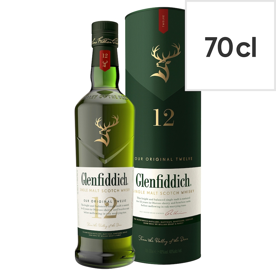 image 1 of Glenfiddich 12 Year Old Single Malt Scotch Whisky 70cl