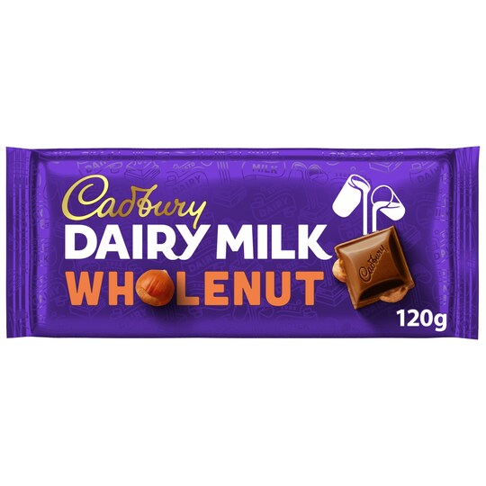 Cadbury Dairy Milk Wholenut Chocolate Bar 120g