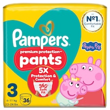 Pampers New Baby Nappy Pants Size 3 Essential Pack 36 Nappies
