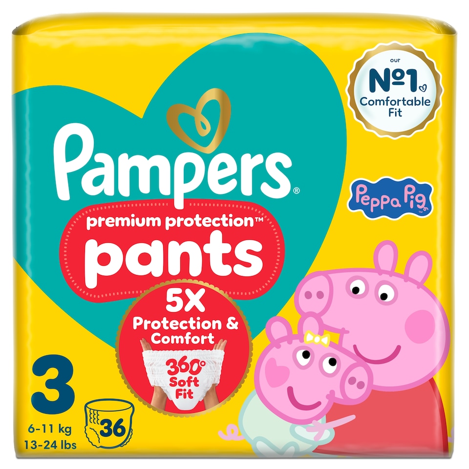 image 1 of Pampers New Baby Nappy Pants Size 3 Essential Pack 36 Nappies