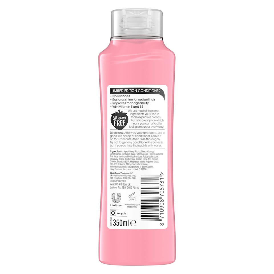 image 1 of Alberto Balsam Strawberry Conditioner 350Ml