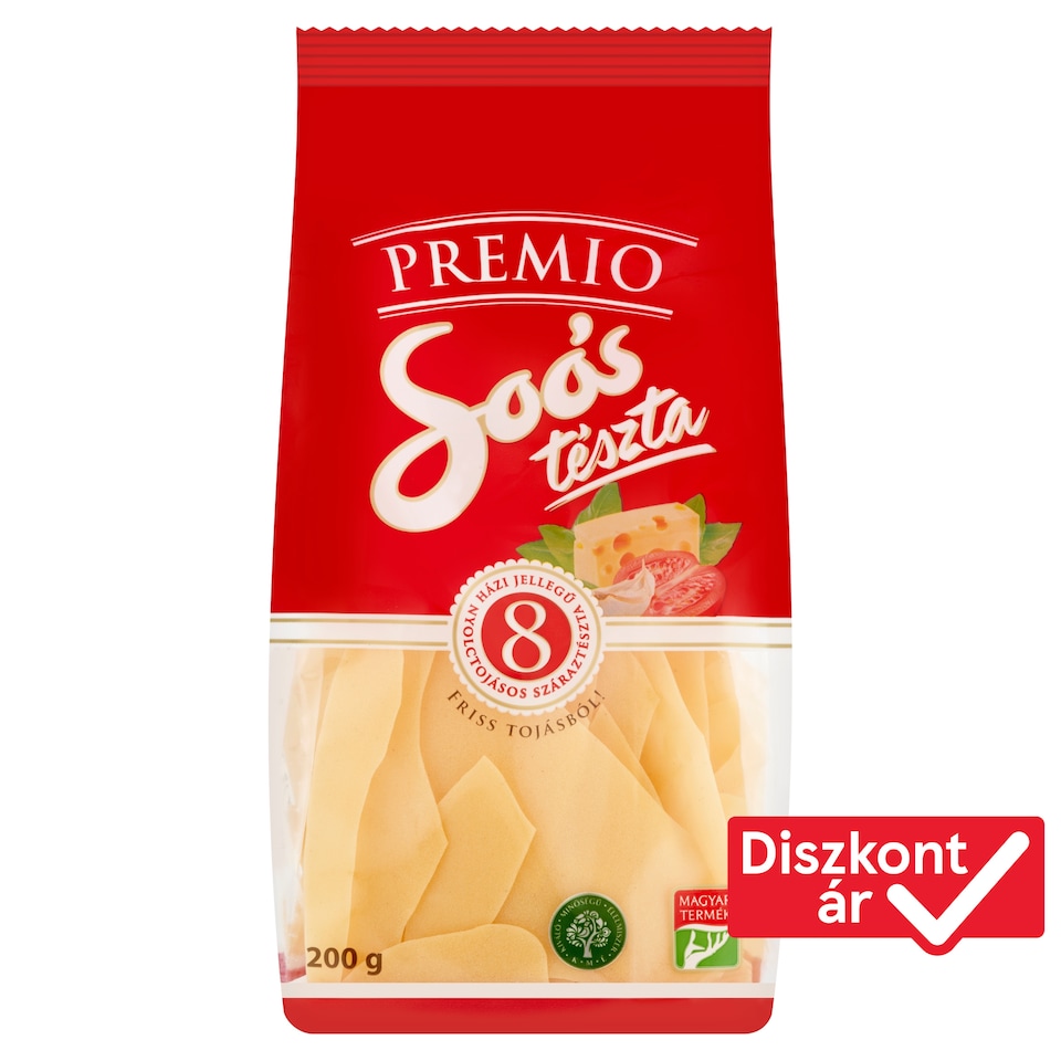 Soós Premio csuszatészta házi jellegű nyolctojásos száraztészta 200 g
