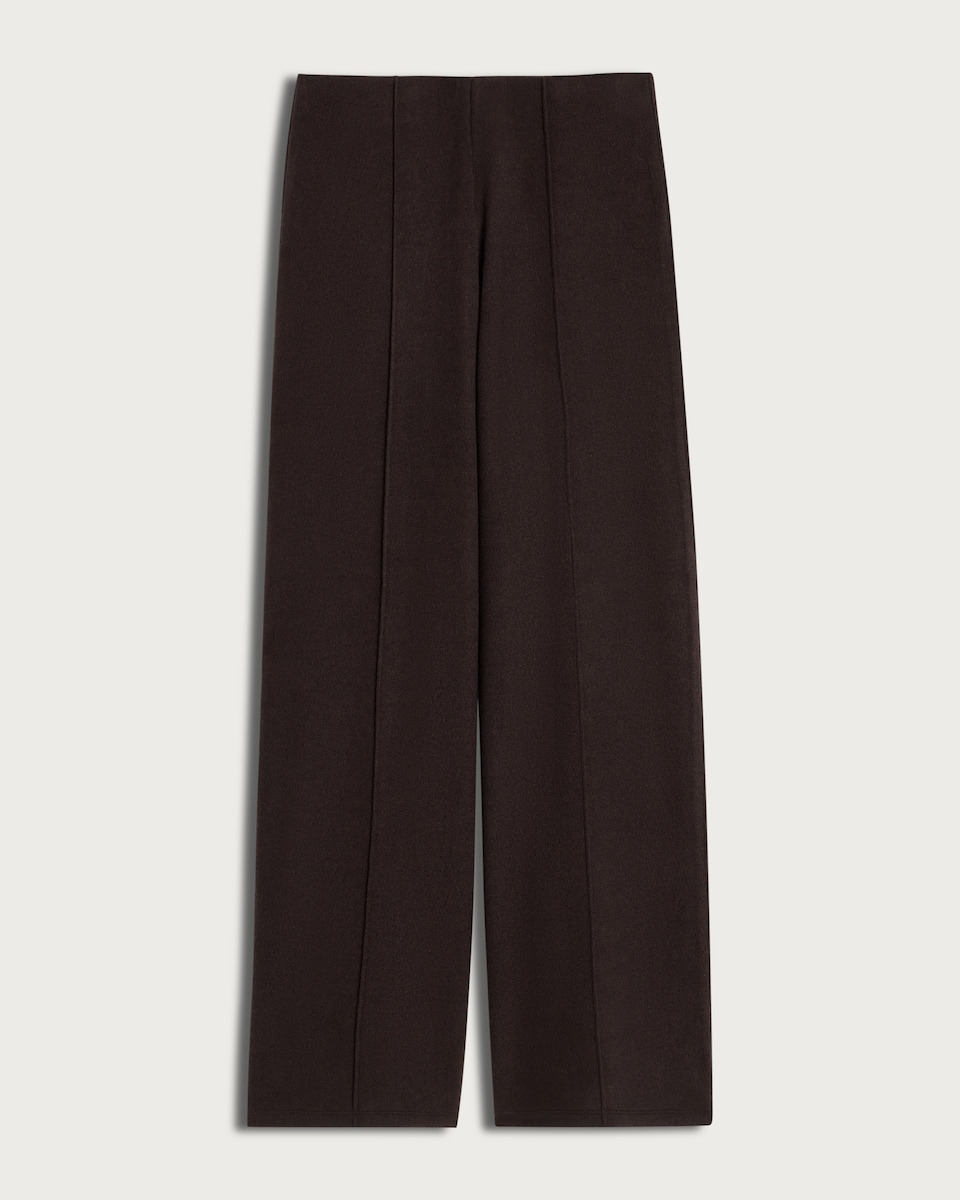 image 1 of F&F Pleated Wide Leg Co-ord Trousers in Brown