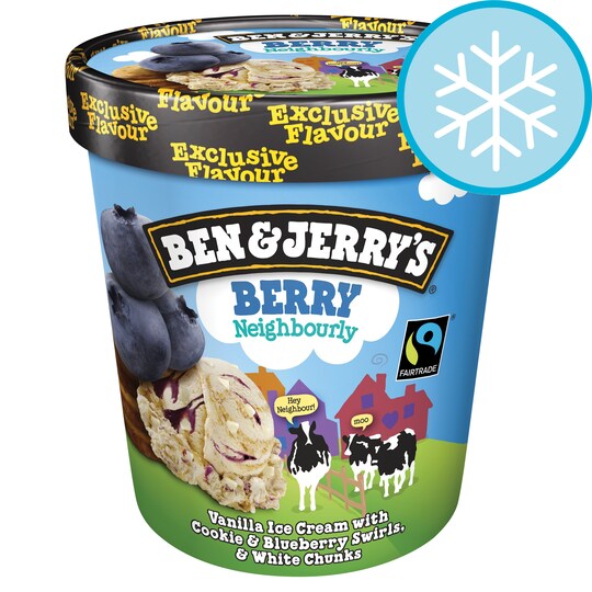 Ben & Jerry Clsc Berry Neighbourly Ice Cream 500Ml Tesco Groceries