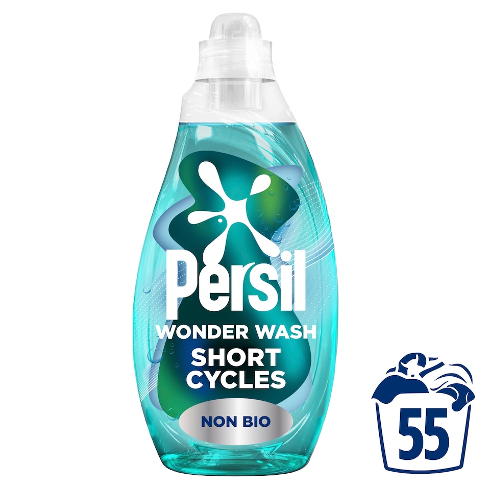 image 1 of Persil Wonder Wash Speed Clean Non Bio Laundry Detergent 55 Washes 1485ml