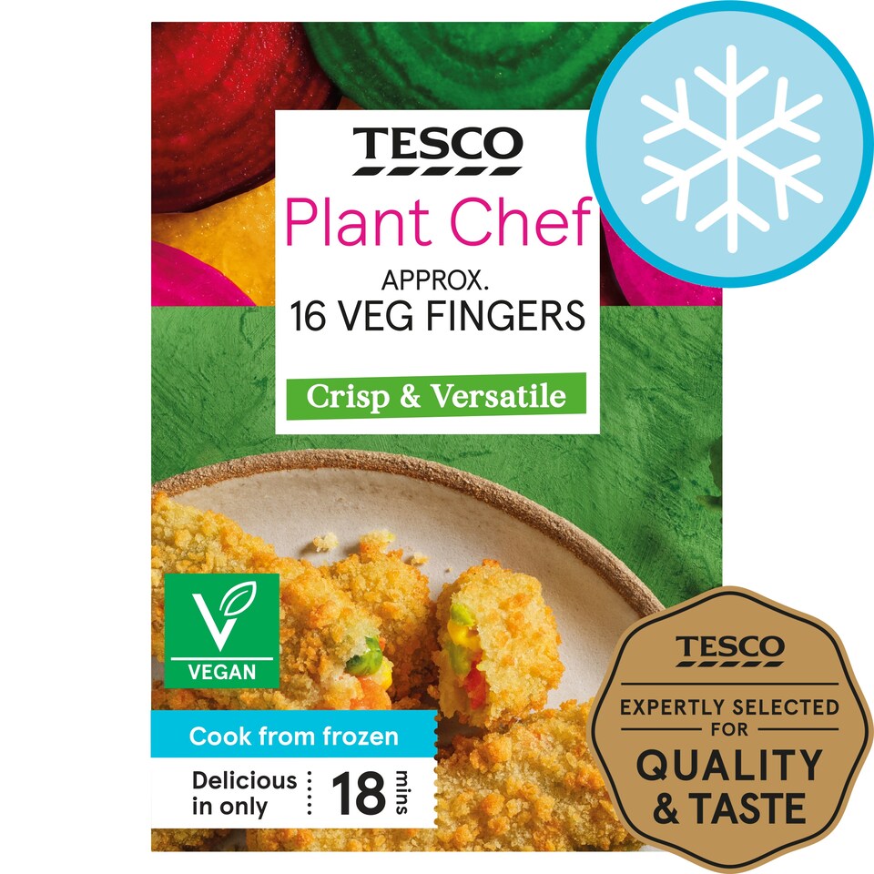 Tesco Plant Chef Veg Fingers 16 Pack 448g