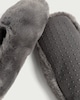 image 3 of F&F Faux Fur Fleece Lined Slipper Socks in Grey