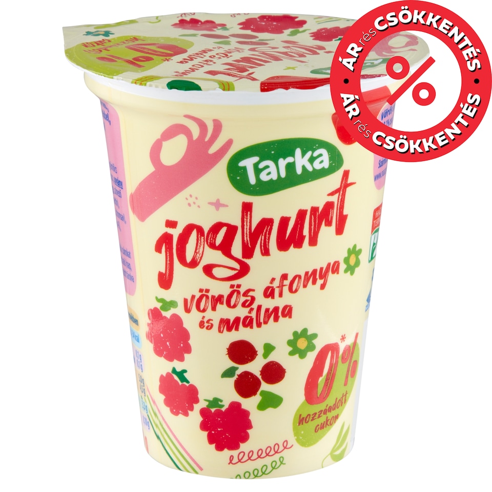 Tarka vörös áfonya és málna élőflórás sovány joghurt 150 g