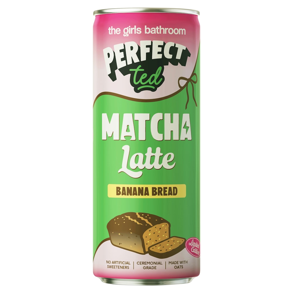 PerfectTed x The Girls Bathroom Banana Bread Matcha Latte 250ml