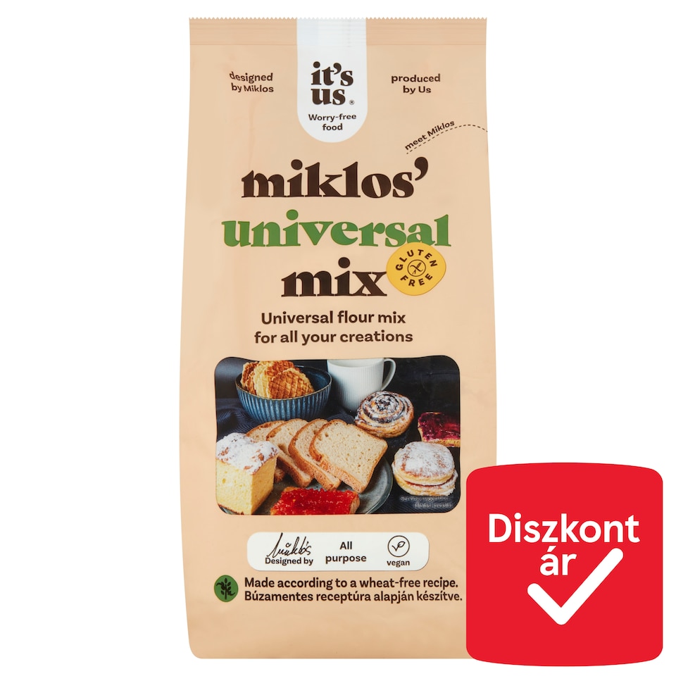 It's Us Miklos gluténmentes univerzális lisztkeverék 1 kg  1. kép
