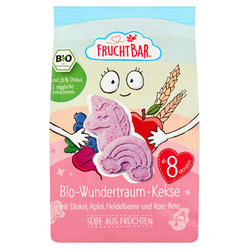 FruchtBar bio meseország keksz tönköly, alma, áfonya 8 hónapos kortól 100 g