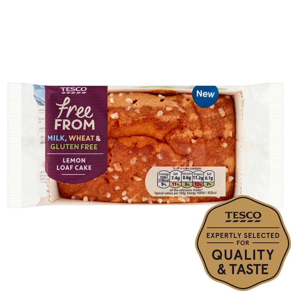Tesco Free From Lemon Loaf Cake 6 Serves