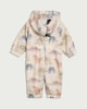 image 2 of F&F Baby Dinosaur Shower Resistant Puddlesuit in Stone
