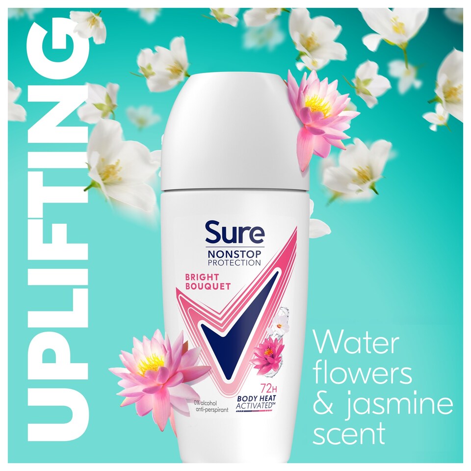 image 1 of Sure 72h Bright Bouquet Roll-On Antiperspirant Deodorant 50ml