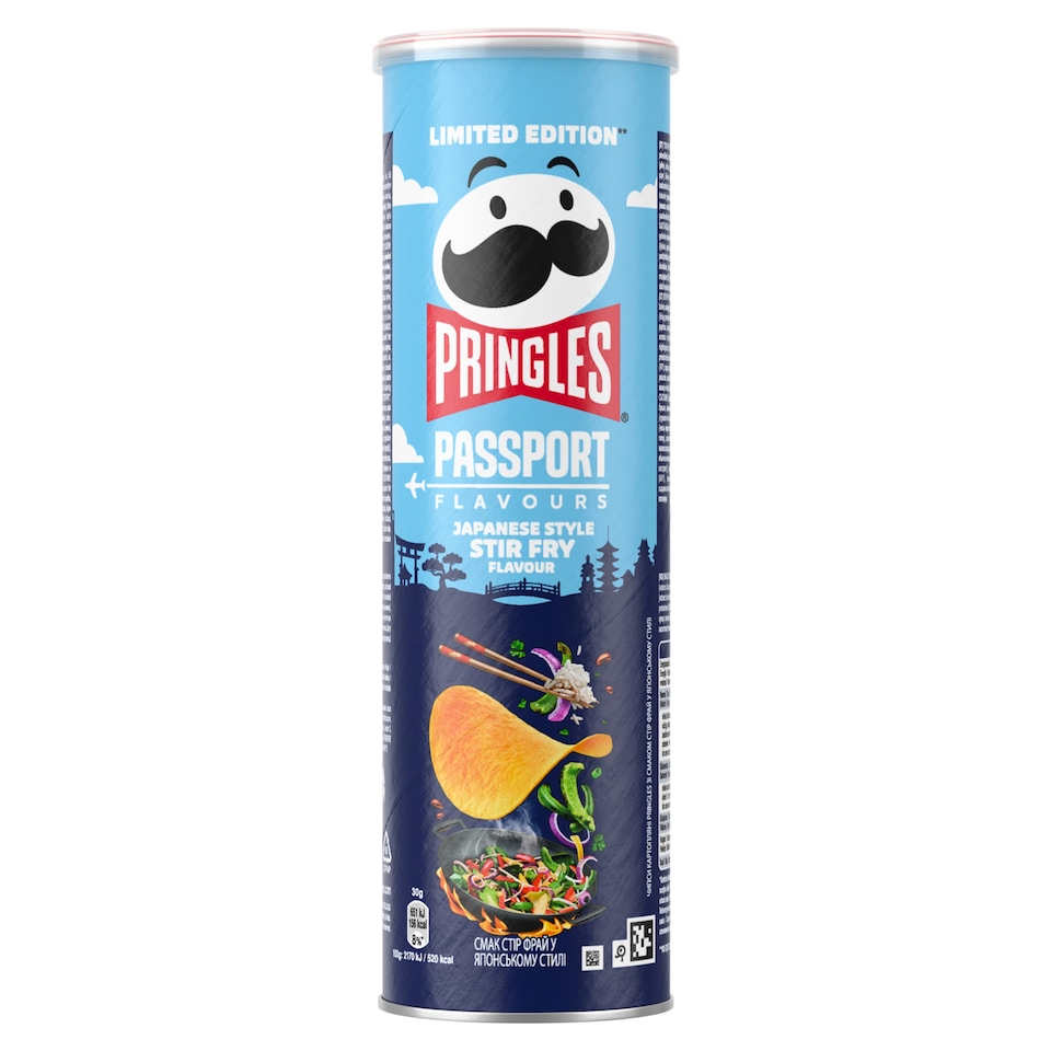 Pringles Passport Flavours Japanese Style Stir Fry ízesítésű sós snack 165 g