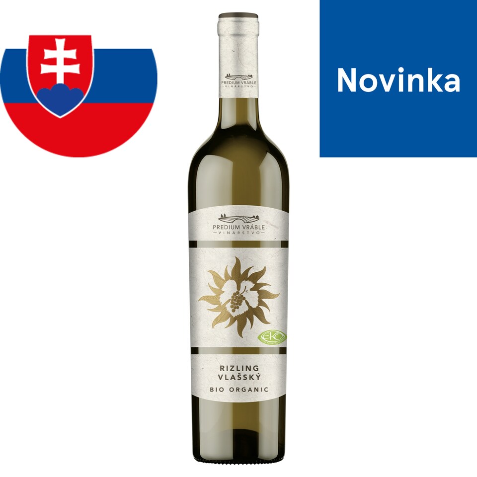 Predium Vráble Bio Organic Rizling vlašský biele suché víno 0,75 l