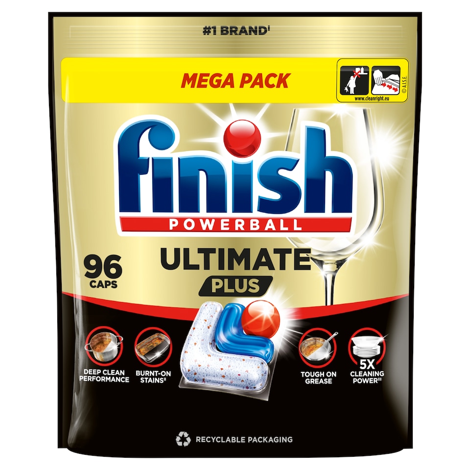 Finish Ultimate Plus kapsuly do umývačky riadu - Fresh 96 ks