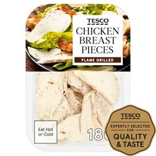 Tesco Flamegrilled Cooked Chicken Breast Chunks 180G