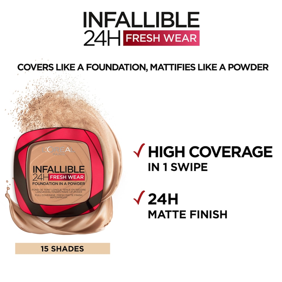 image 1 of L'Oreal Infallible 24 Hour Foundation Powder Golden Beige 9G