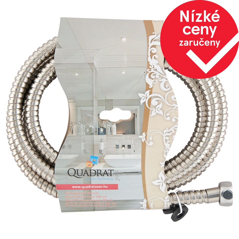 Quadrat 2000 Sanitary Technology Kovová sprchová hadice 200 cm