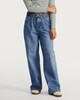 image 3 of OH ME OH MY Wide Leg Tie Waist Jeans in Blue