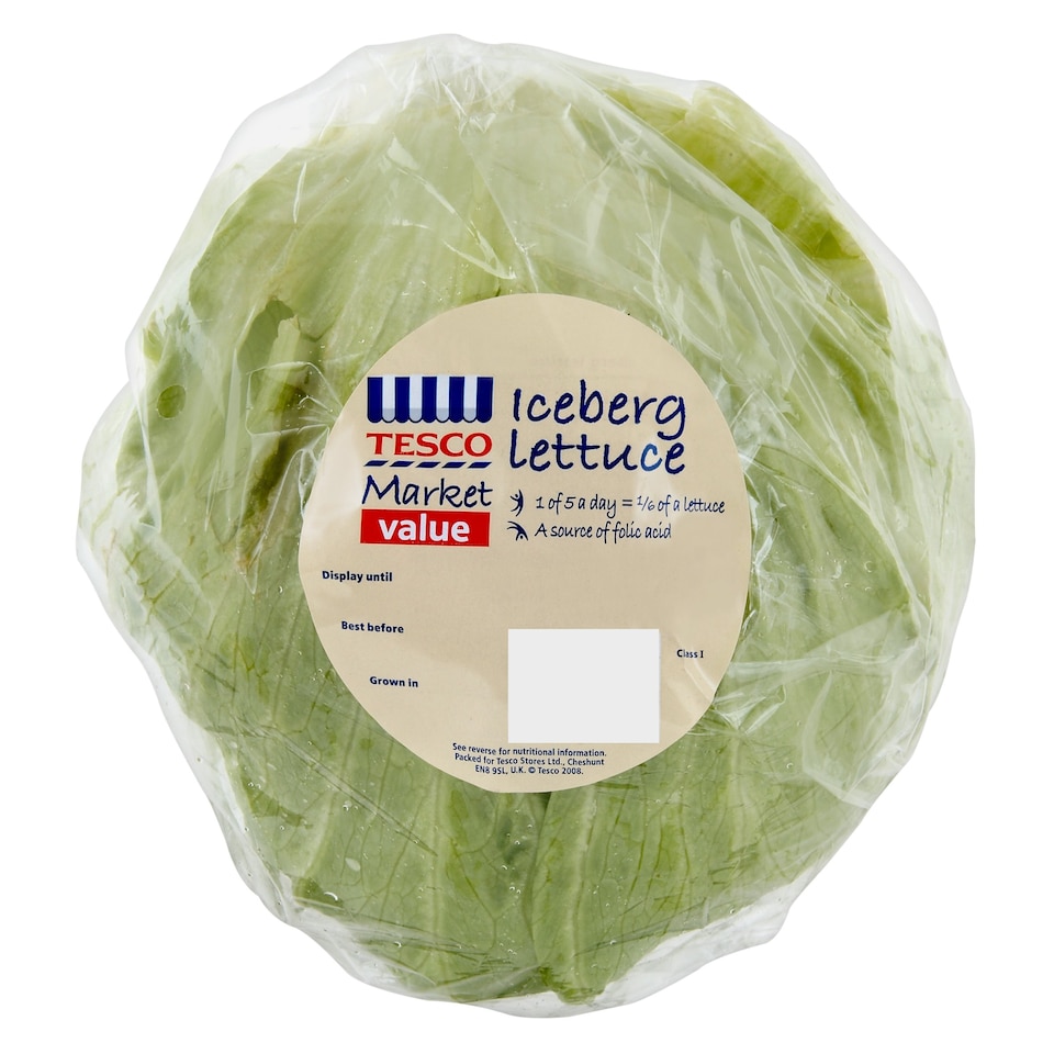 Tesco Everyday Value Iceberg Lettuce Tesco Groceries