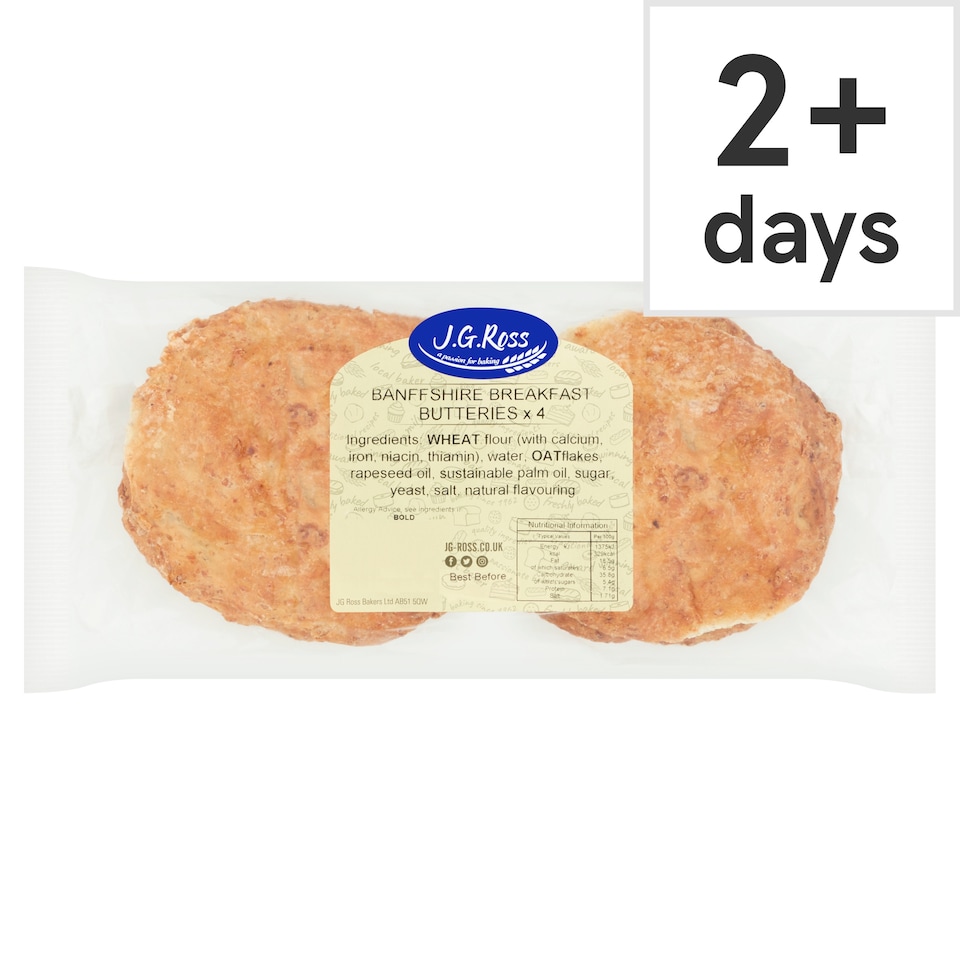 J.G. Ross Banffshire Breakfast Butteries 4 Pack