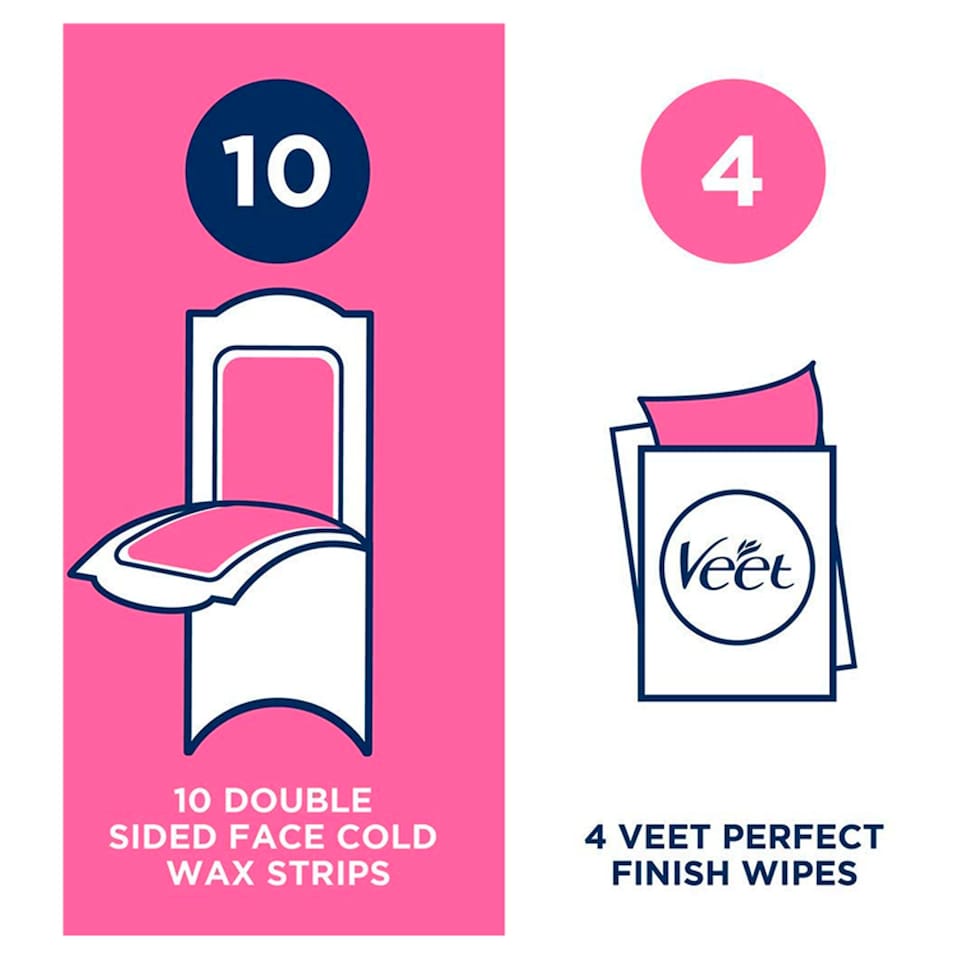 image 1 of Veet Facial Wax Strips Sensitive 20'S