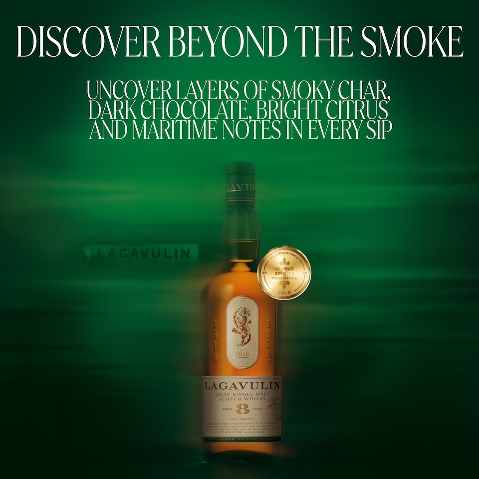 image 1 of Lagavulin 8 Year Single Malt Whisky Bottle 48% Vol 70cl