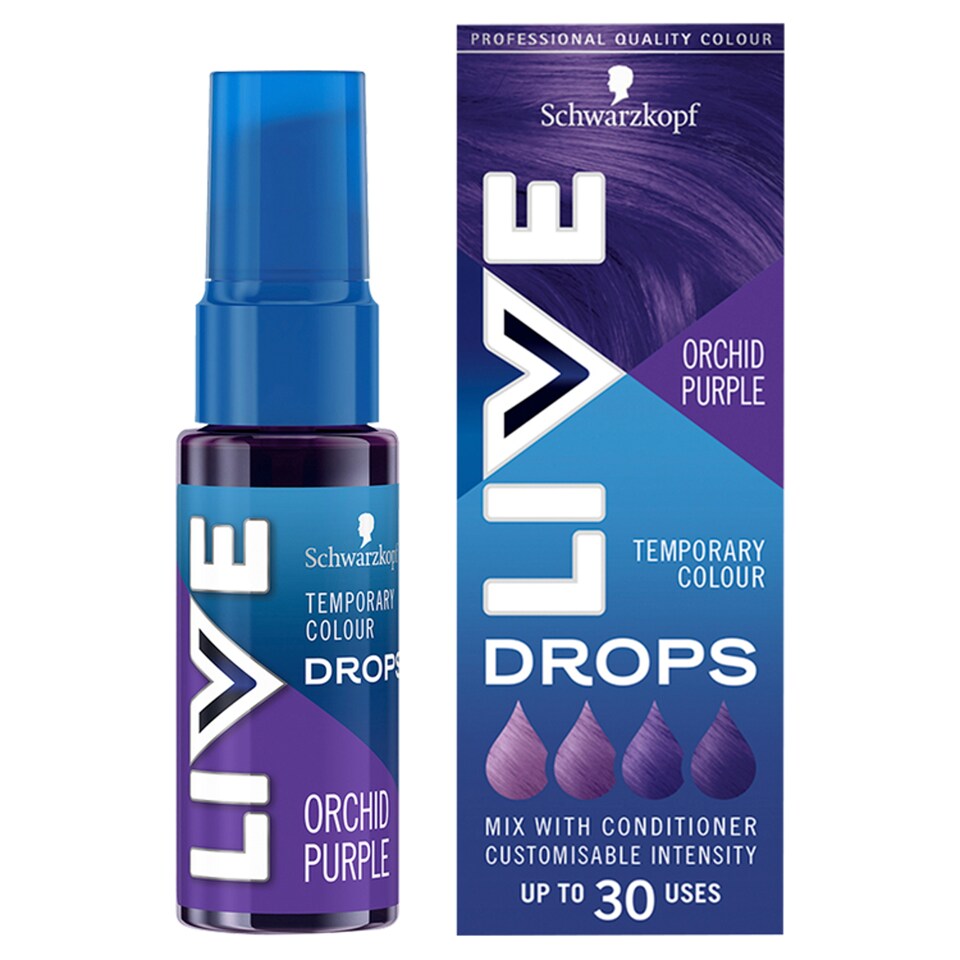 image 1 of Schwarzkopf Live Temporary Colour Drops Orchid Purple 30Ml
