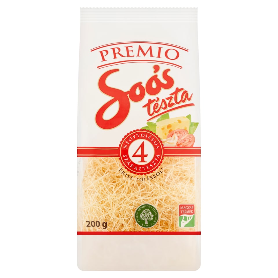 Soós Premio boglyas cérna házi jellegű négytojásos száraztészta 200 g