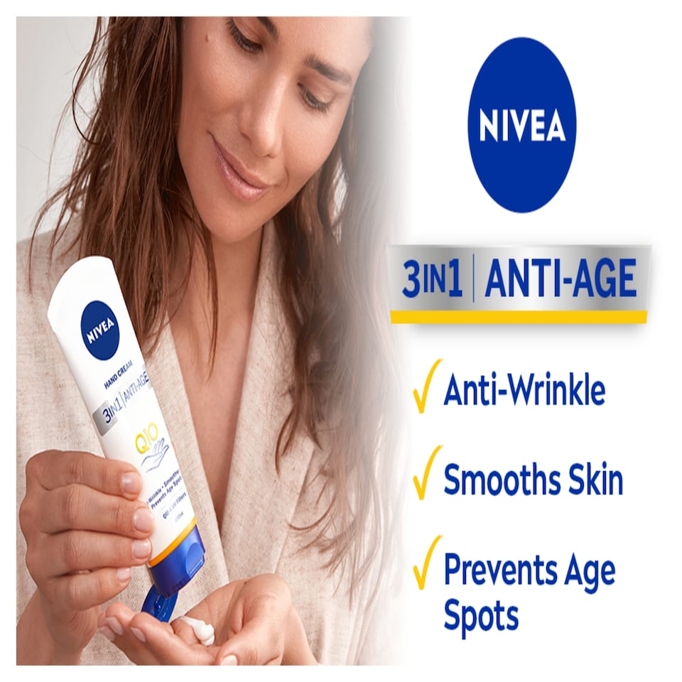 image 1 of NIVEA Q10 3in1 Anti-Age Hand Cream 100ml