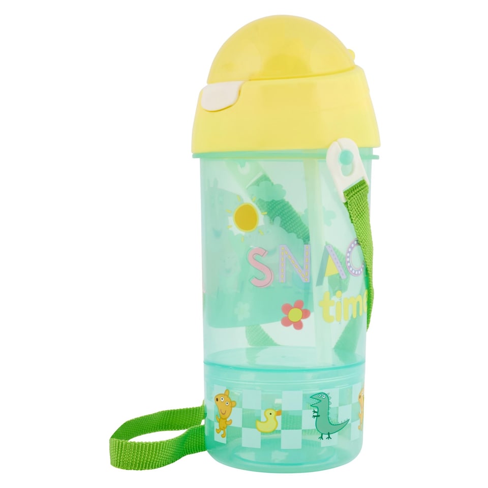 image 1 of Peppa Pig 2 in 1 Sip & Snack Water Bottle & Canteen