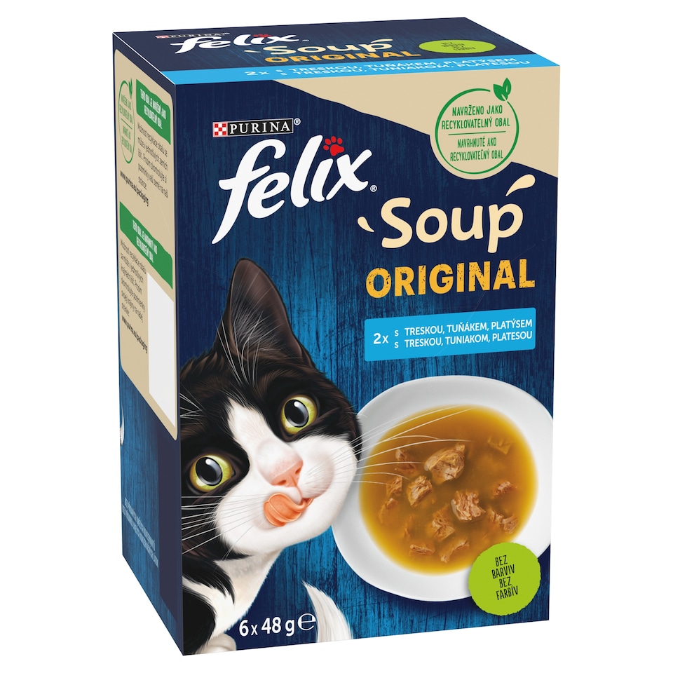 obrázok 1 z FELIX Soup Original s treskou, platesou a tuniakom 6 x 48 g