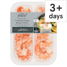 Tesco Finest Cooked Jumbo King Prawns 150G