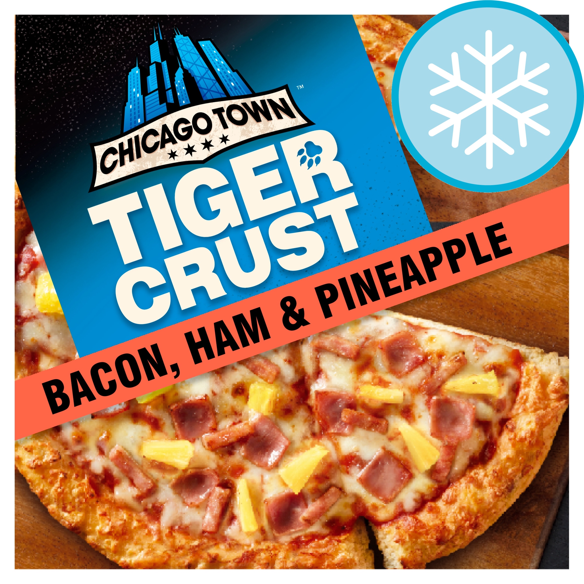 Chicago Town Tiger Crust Pizza - Bacon, Ham & Pineapple 380g