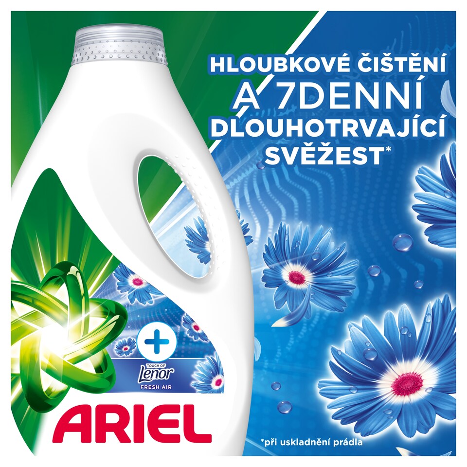 Obrázek 1 pro produkt Ariel Tekutý Prací Prostředek, 30 Praní, + Touch Of Lenor Fresh Air