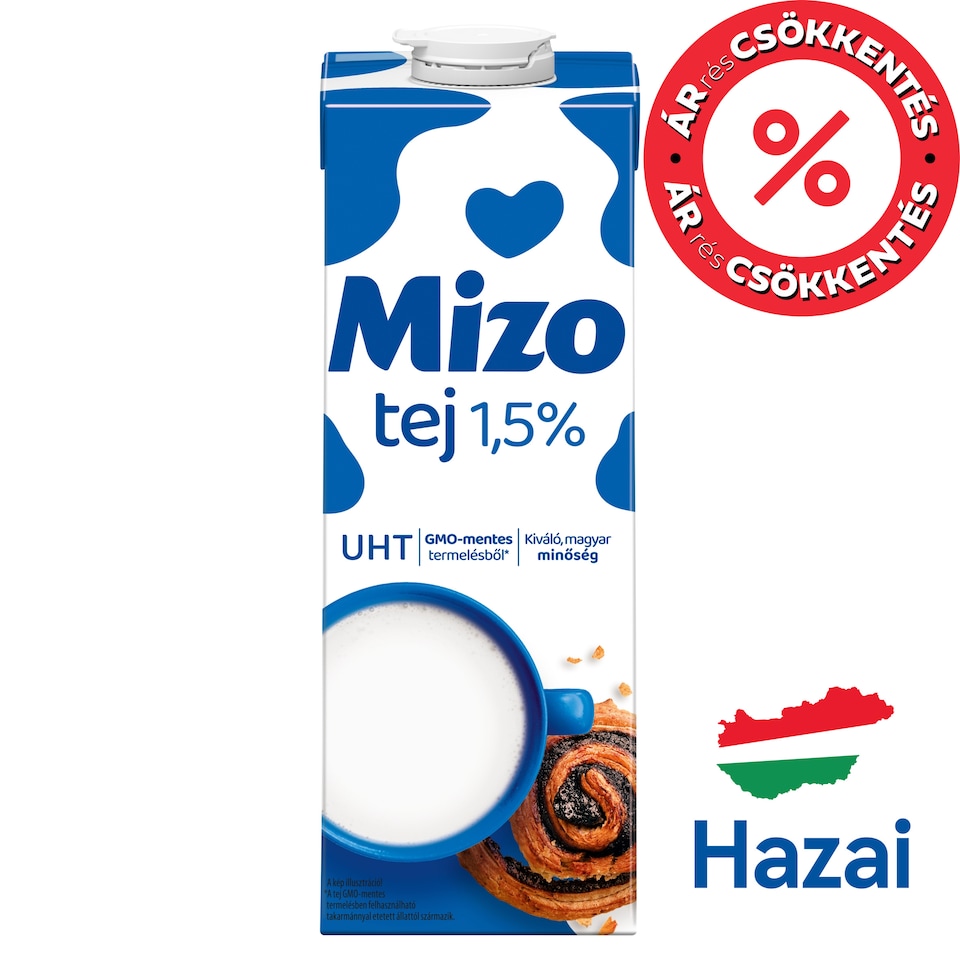 Mizo UHT zsírszegény tej 1,5% 1 l