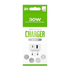 Juice WHITE MAINS PD PLUG USBC Charger 20W