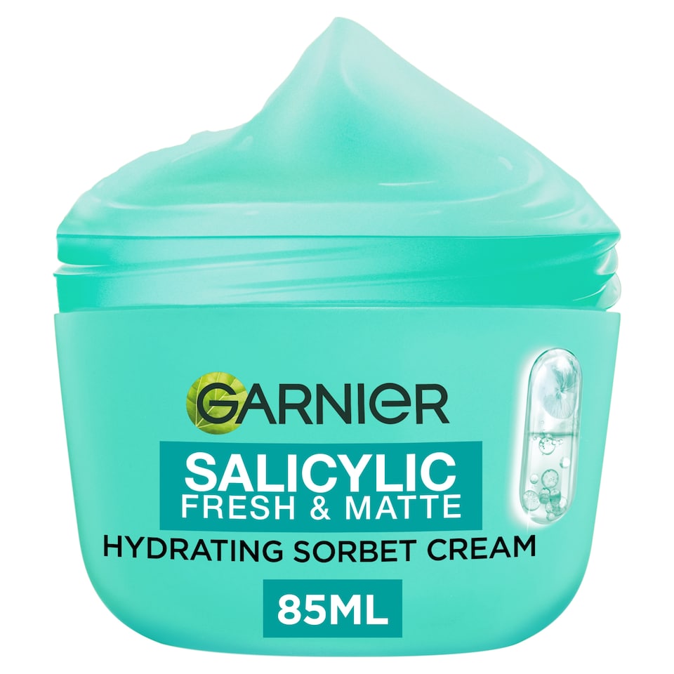 image 1 of Garnier Salycilic Fresh & Matte Sorbet Cream 85ml