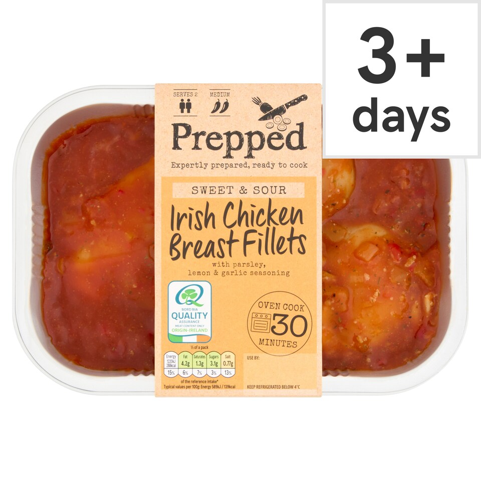 PREPPED Sweet & Sour Irish Chicken Breast Fillets 500g