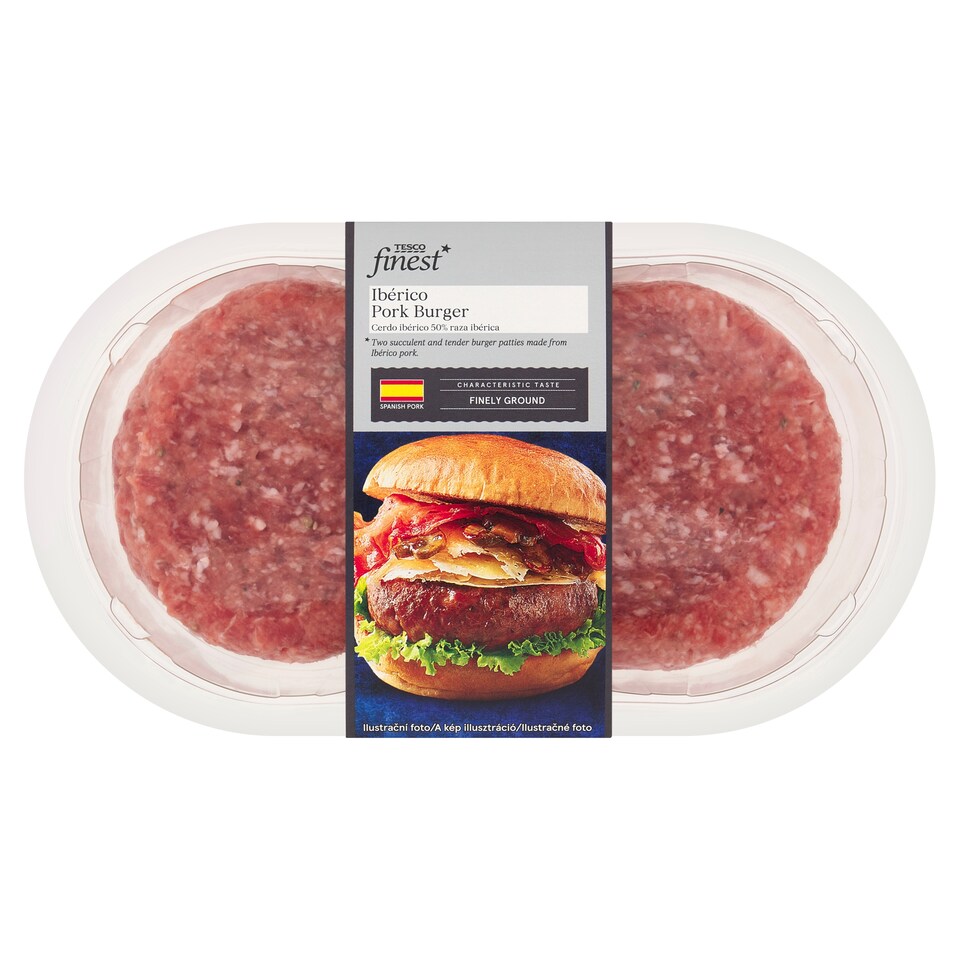 Tesco Finest Iberico bravčový burger 0,330 kg