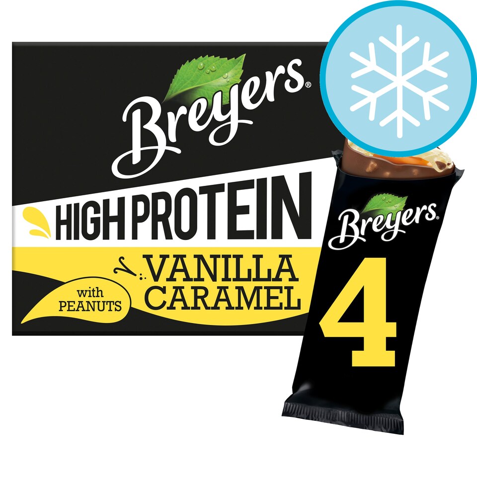 image 1 of Breyers Vanilla Caramel High Prtn Ice Cream Bar 4X55ml